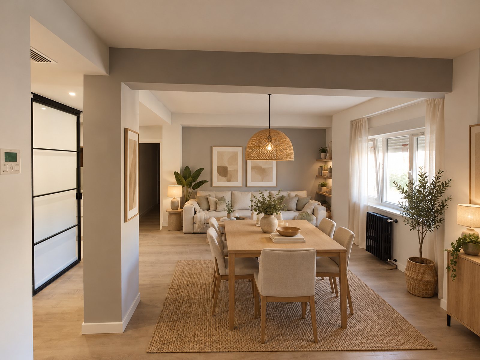 Primera reforma en la Guindalera, con muebles añadidos con IA