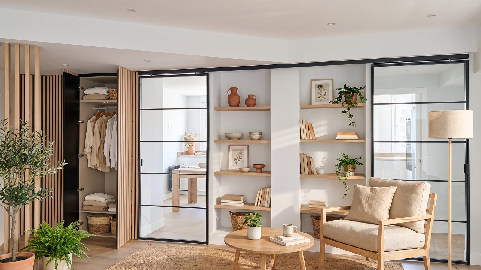 La misma estancia con muebles añadidos con IA
