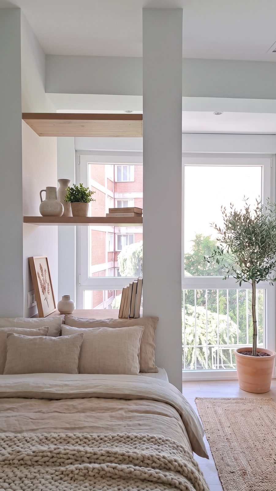 La misma estancia con muebles añadidos con IA